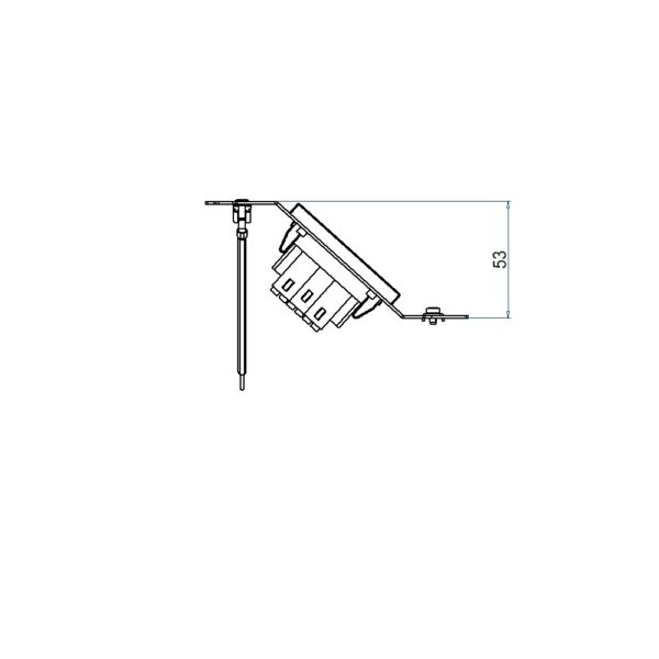 Produktbild UBD 133 136  -  Steckdoseneinsatz für 3 FLF, inkl. 1x T13 weiss